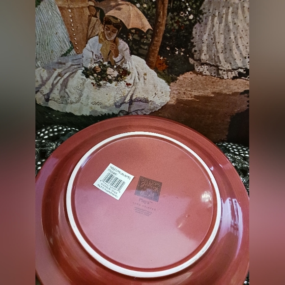 Tabletops Gallery Stoneware "Playa" Red 10.5"Brick Set/4 Dinner Plates Retired🍅 - Picture 5 of 7